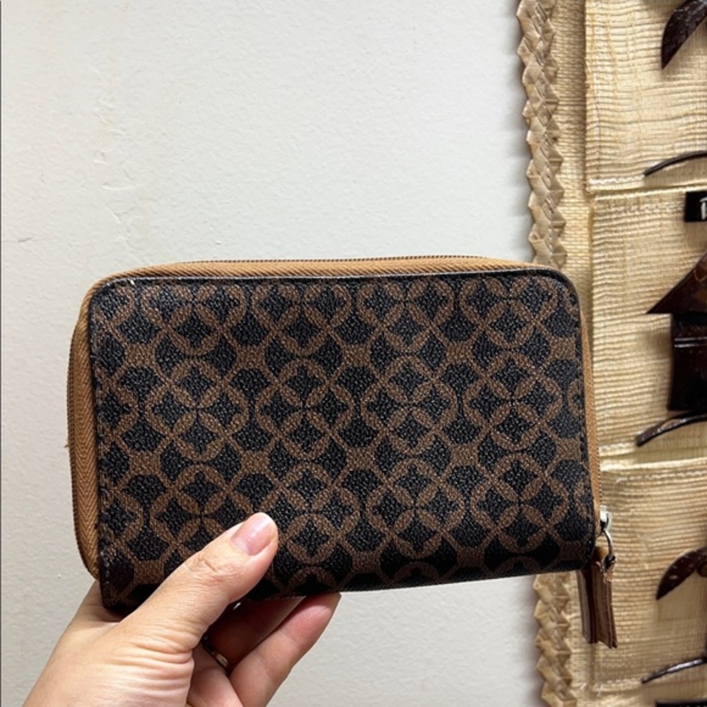PreLoved Brown Patterned Women's Wallet B6